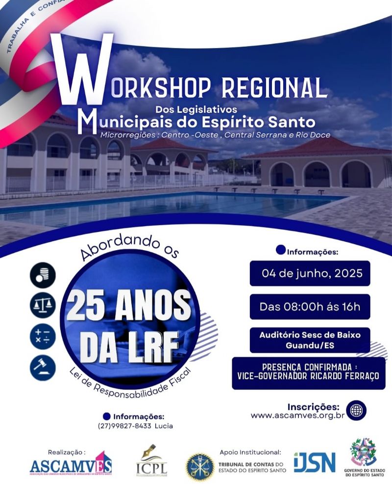 ASCAMVES PROMOVERÁ WORKSHOP EM COMEMORAÇÃO AOS 25 